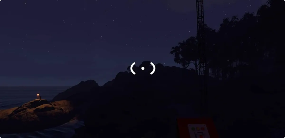 The paired button posts at the crane puzzle