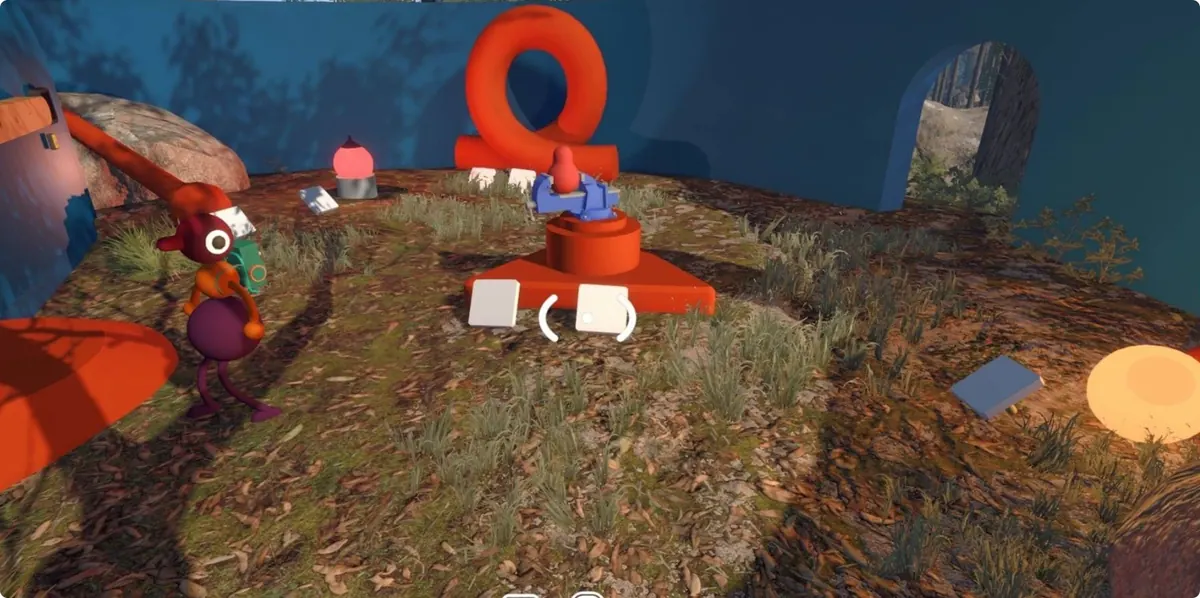 Tiles propped next to similar-shaped objects as memory aids
