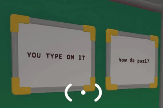 A whiteboard with a note on it